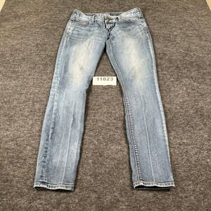 Express Jeans Stella Low Rise Legging Medium Wash Blue Denim Skinny 6R RN55285